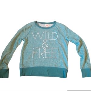 Mossimo crewneck graphic sweatshirt green womens small